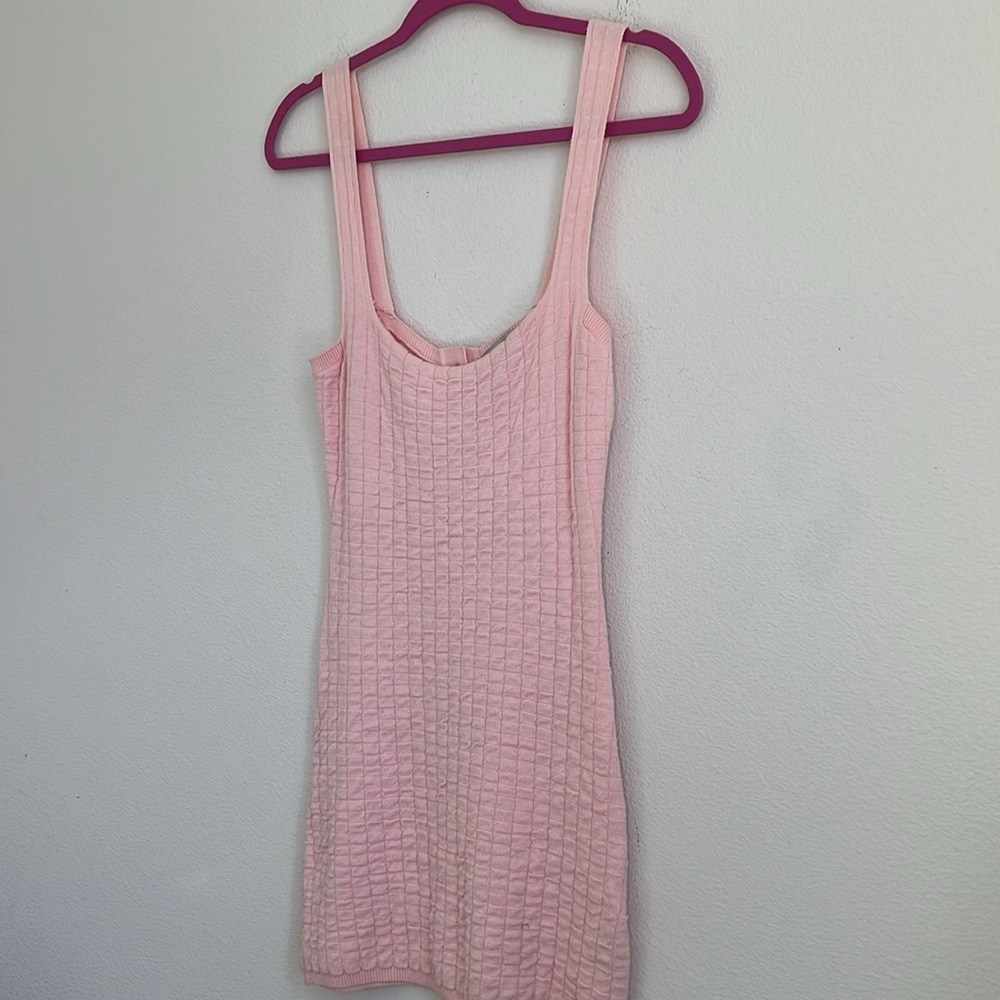 Free People Pink Ribbed Mini Dress - Picture 7 of 13